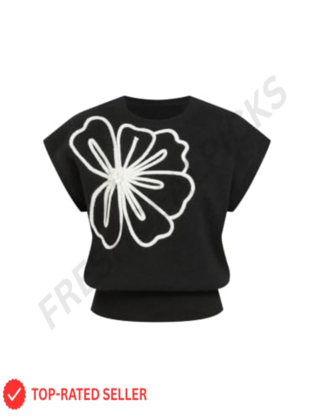 Womens Short Sleeve Knit Sweater Vest Crewneck Loose Layering Top